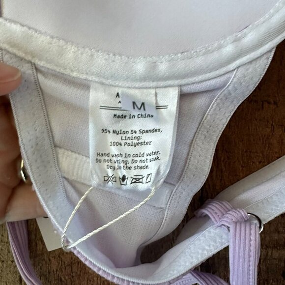 Adika Lilac Belted High Waist Bikini Set With Padded Bra - Picture 4 of 7